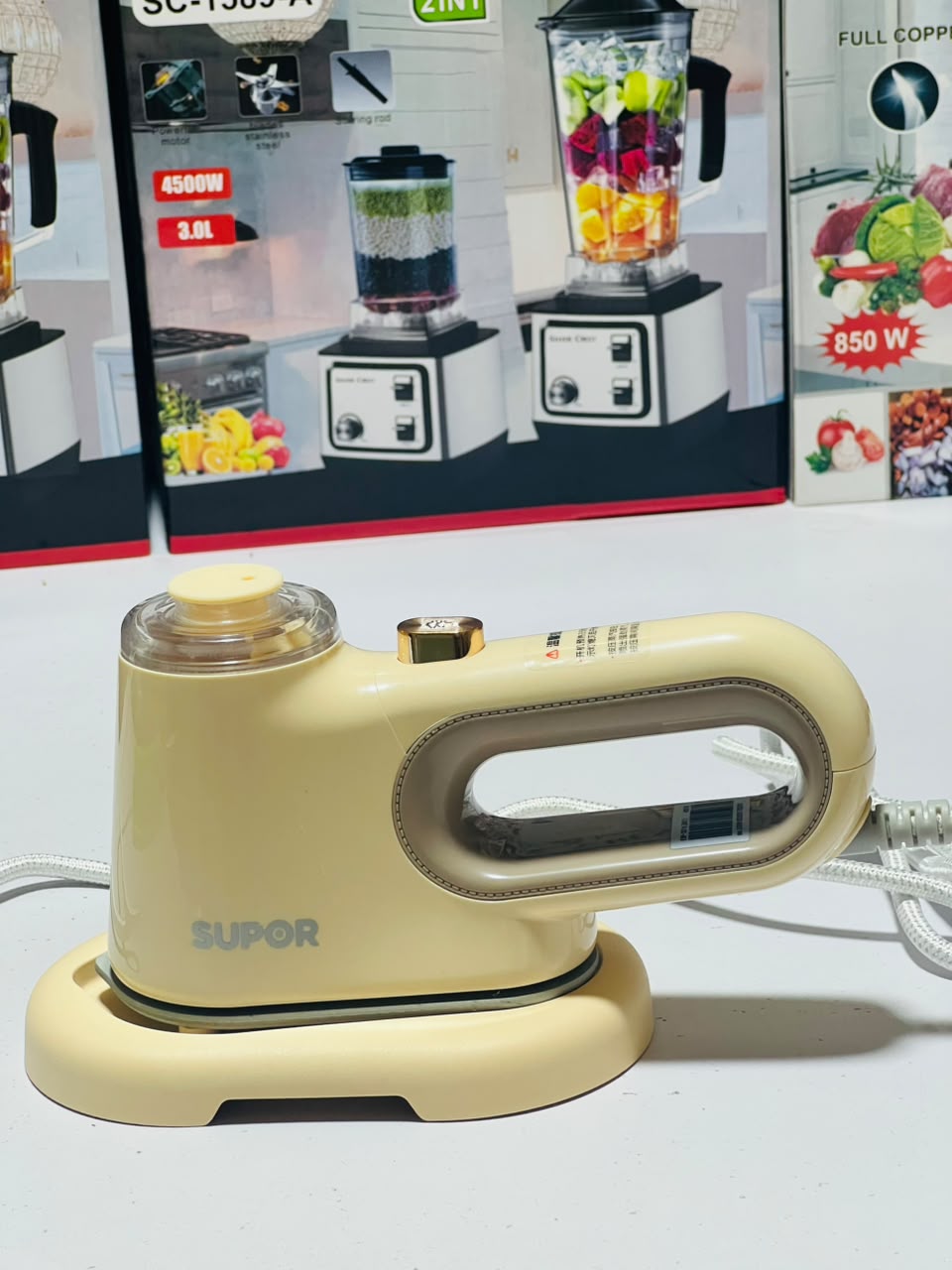 SUPOR  Ceramic Non Stick Soleplate Steam Iron for Clothes 400 Microsteam Holes, Cotton, Wool, Poly, Silk, Linen, Nylon 2200 to 2600 Watts Portable, Ironing, Garment Steamer