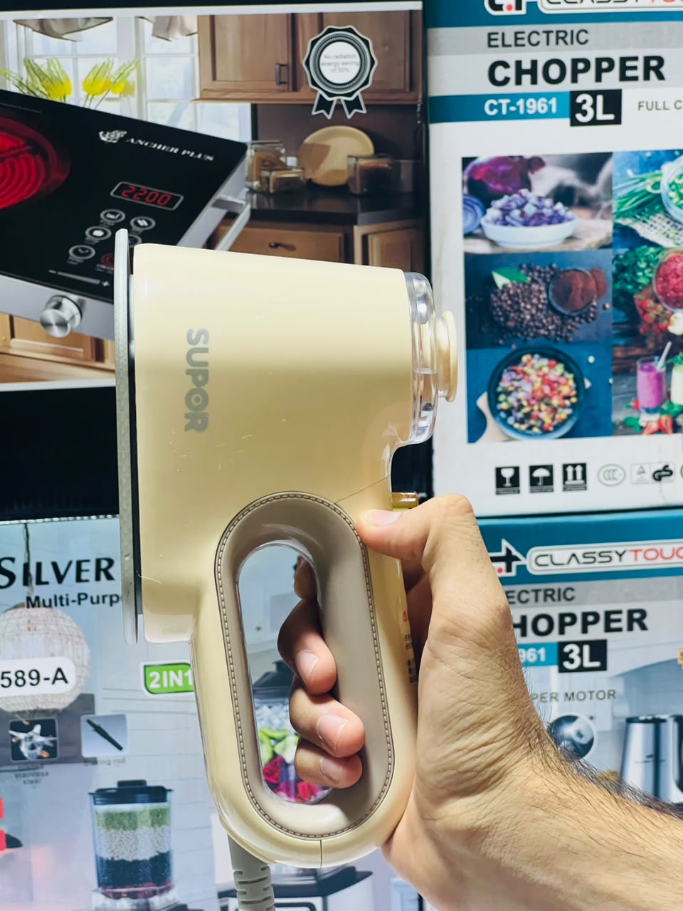 SUPOR  Ceramic Non Stick Soleplate Steam Iron for Clothes 400 Microsteam Holes, Cotton, Wool, Poly, Silk, Linen, Nylon 2200 to 2600 Watts Portable, Ironing, Garment Steamer