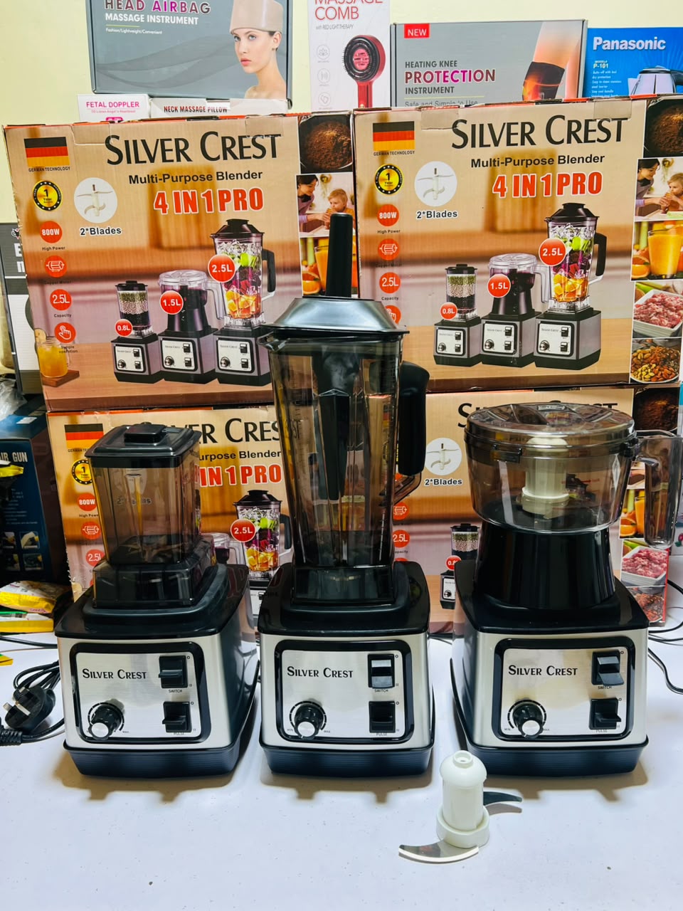 Silver Crest 3-in-1 Kitchen Blender & Food Processor 800W - Juicer, Grinder & Chopper Multi-Function Mixer