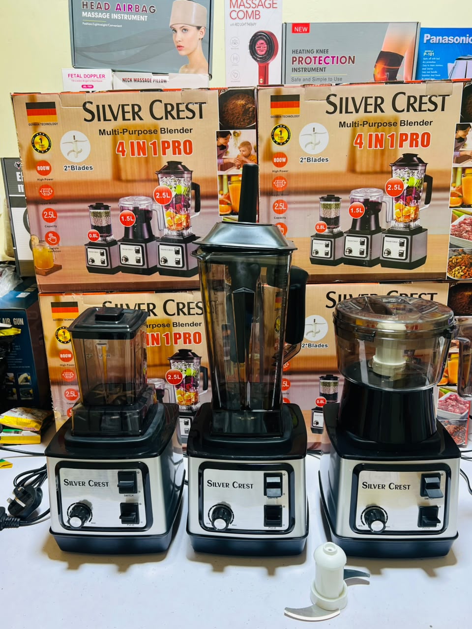 Silver Crest 3-in-1 Kitchen Blender & Food Processor 800W - Juicer, Grinder & Chopper Multi-Function Mixer