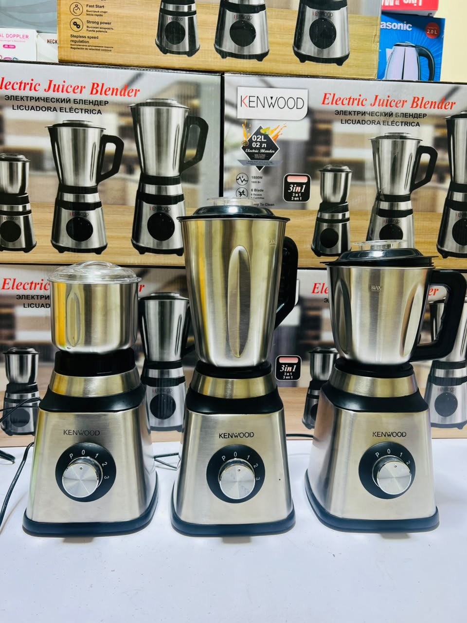 Kenwood 3 in 1  Electric Juice Blender  1800Watt High Performance Power  Steel Body