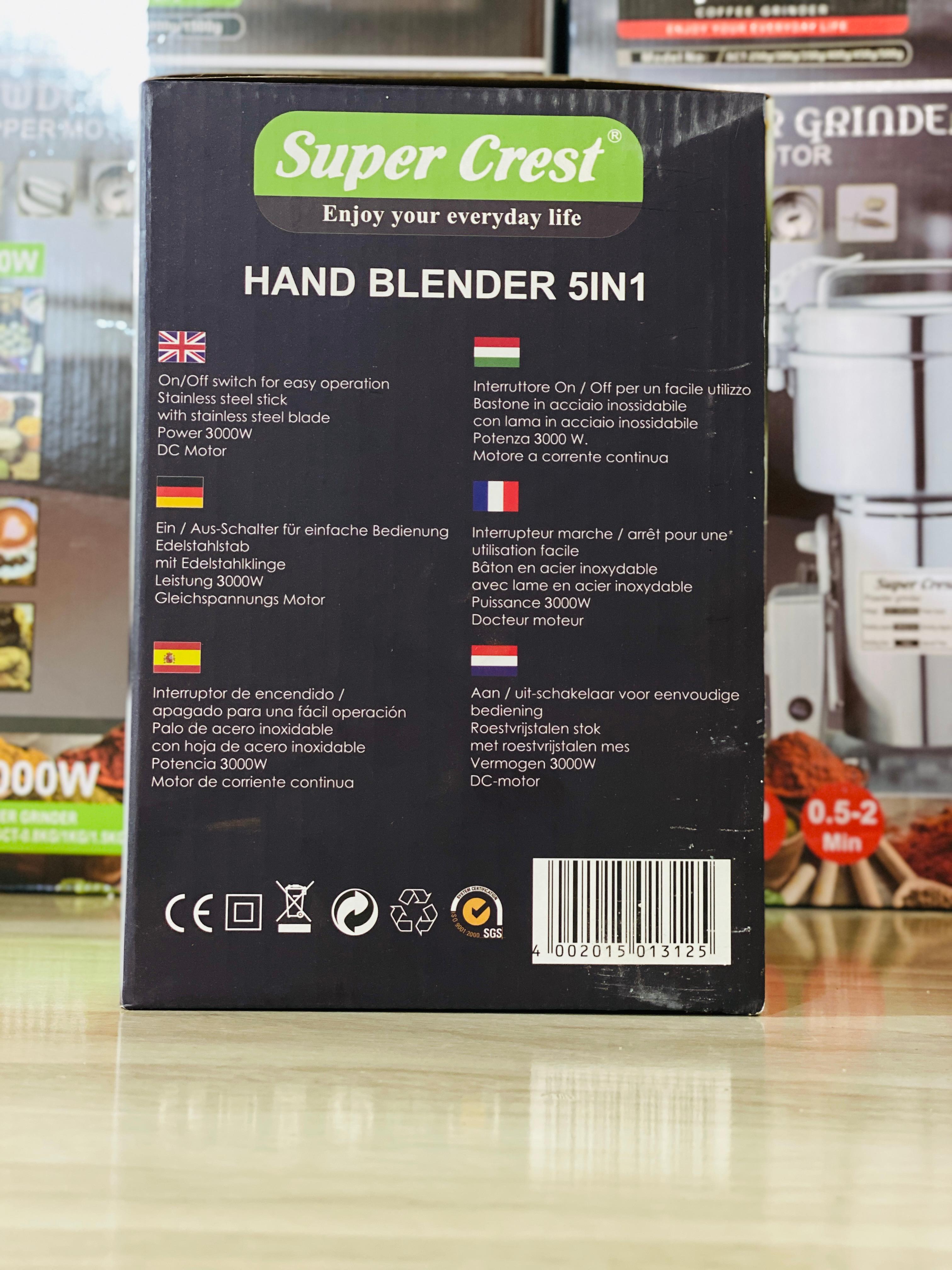 Super Crest 5 in 1 Hand Blender Set SCT-7008