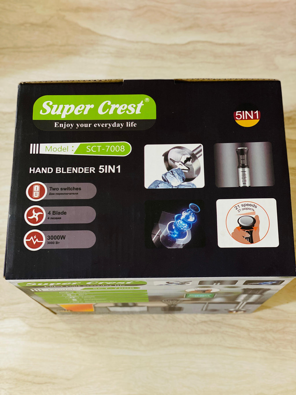Super Crest 5 in 1 Hand Blender Set SCT-7008