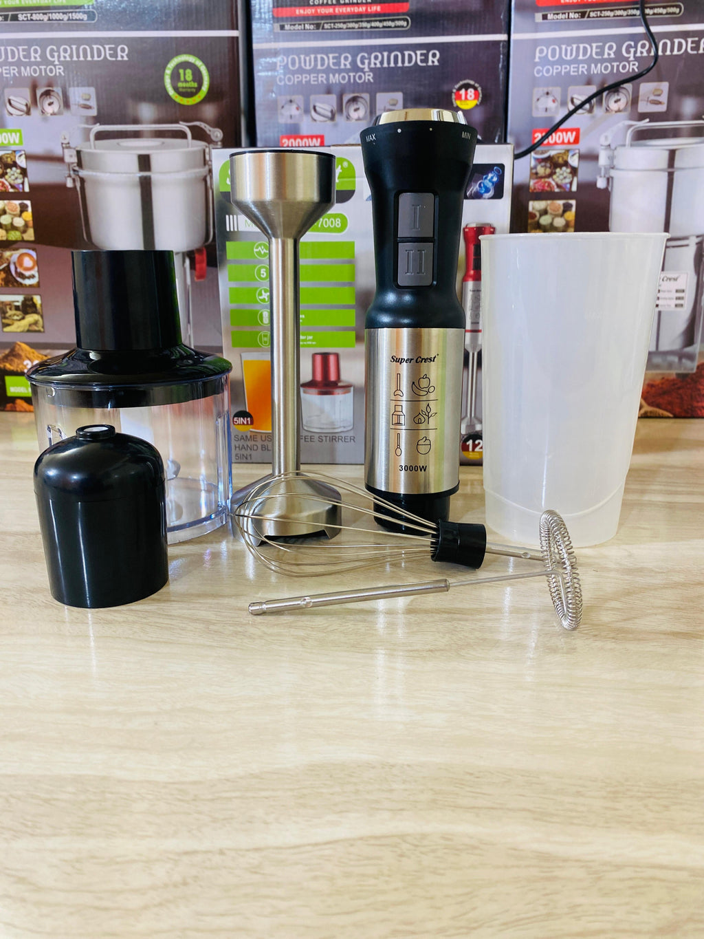 Super Crest 5 in 1 Hand Blender Set SCT-7008