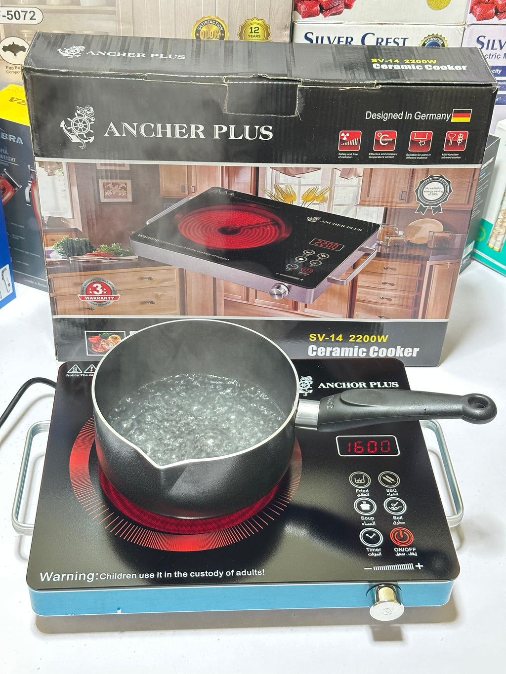 Germany Imported Ancher Plus 2200 Watts | Hotplate | infrared Cooker | Ceramic hotplate