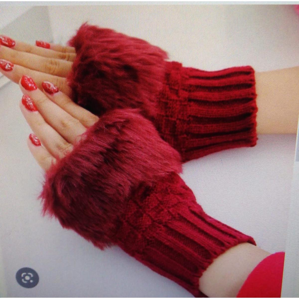 women Gloves stylish Hand Winter warm Half Finger mitten Ladies woolen Gloves
