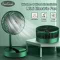 Electric Fan Mini Foldable Telescopic Fan Low Noise Portable Folding Telescopic Small Desktop Fan High Battery Life USB Rechargeable Floor Fan For Student Dormitory Home Outdoor Camping Office