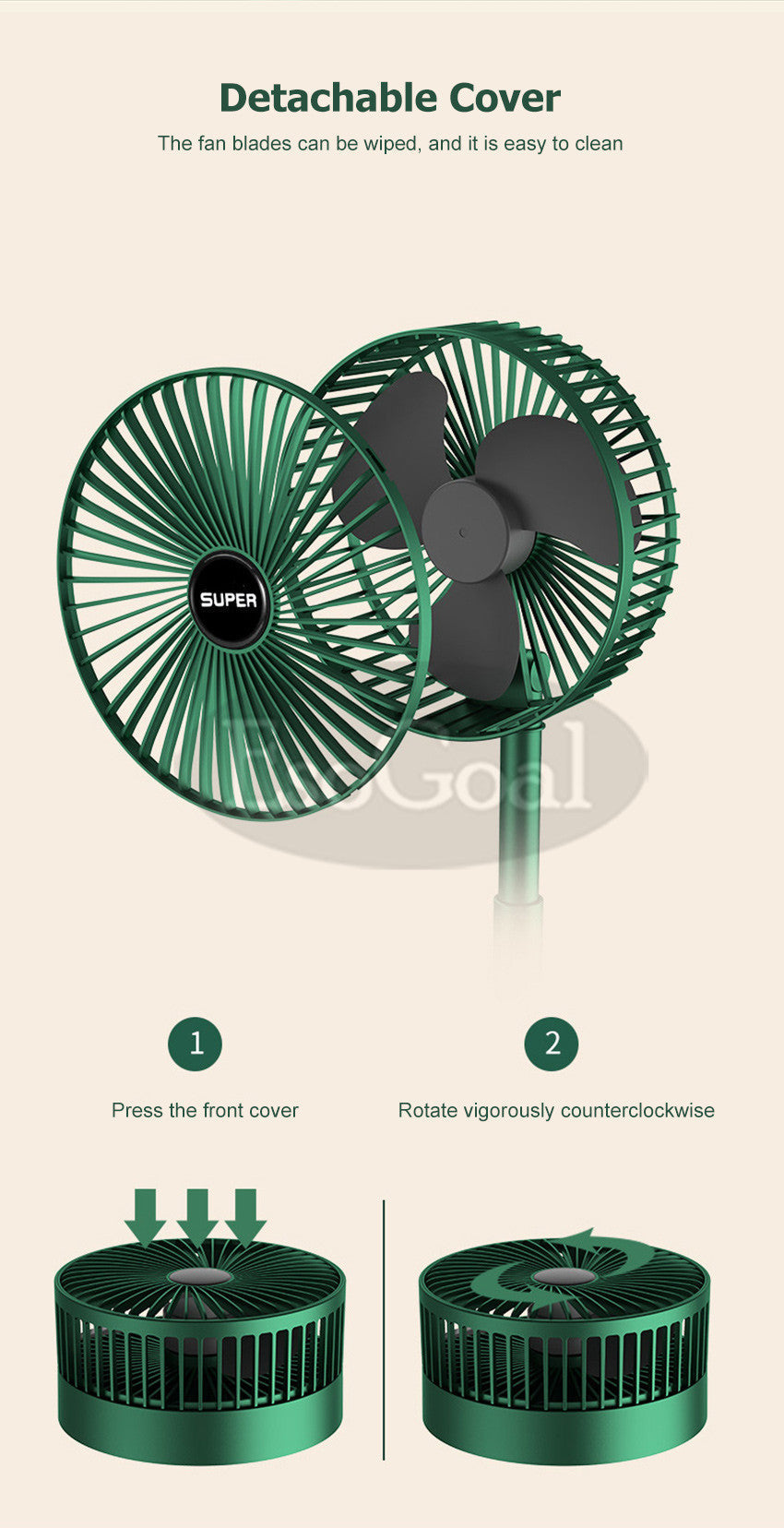 Electric Fan Mini Foldable Telescopic Fan Low Noise Portable Folding Telescopic Small Desktop Fan High Battery Life USB Rechargeable Floor Fan For Student Dormitory Home Outdoor Camping Office