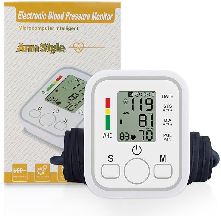 Blood Pressure Monitors,Blood Pressure Machine - CE Certified Approved UKBlood Pressure Monitor | BP Apparatus With USB Power Supply | BP Monitor without Audio Voice Support | Digital Blood Pressure Monitor or Measurable Tool