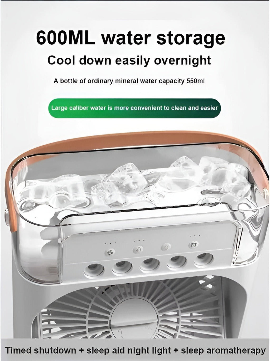 4 In 1 Fan Air Cooler with Humidifier & Night Light | Mist Fan