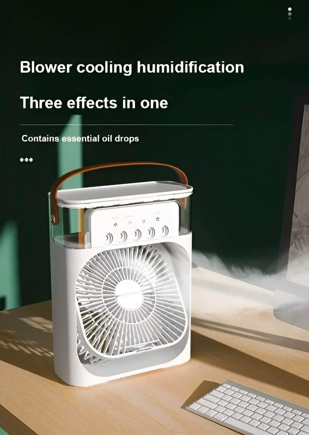 4 In 1 Fan Air Cooler with Humidifier & Night Light | Mist Fan