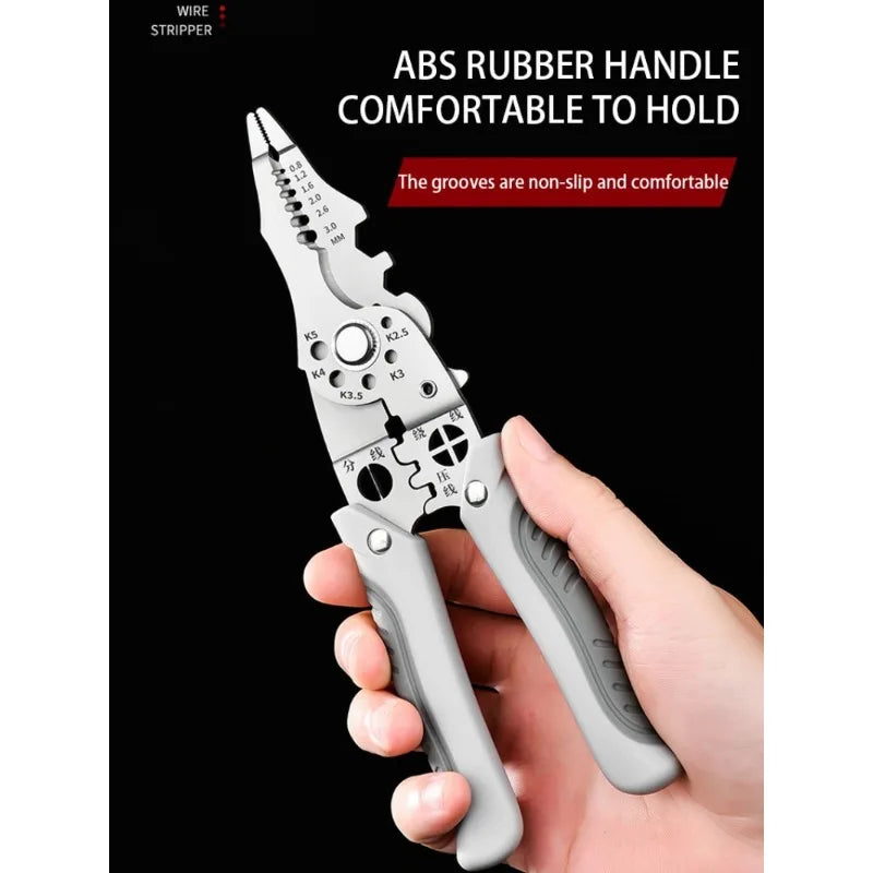 16 in 1 Electrician Pliers Multifunctional Needle Nose Pliers for Wire Stripping Cable Cutters Terminal Crimping Hand Tools
