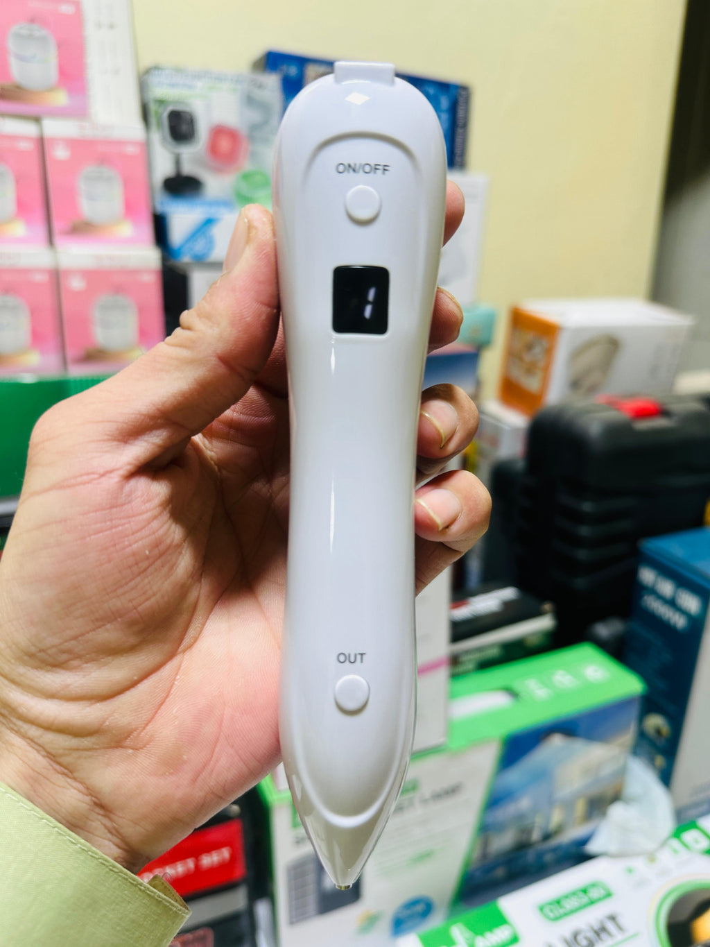 Mole Remover Pen Laser Skin Tag Remover Spots Tattoo Freckle Removal Machine Removing Dark Spot 9 Adjustable Modes